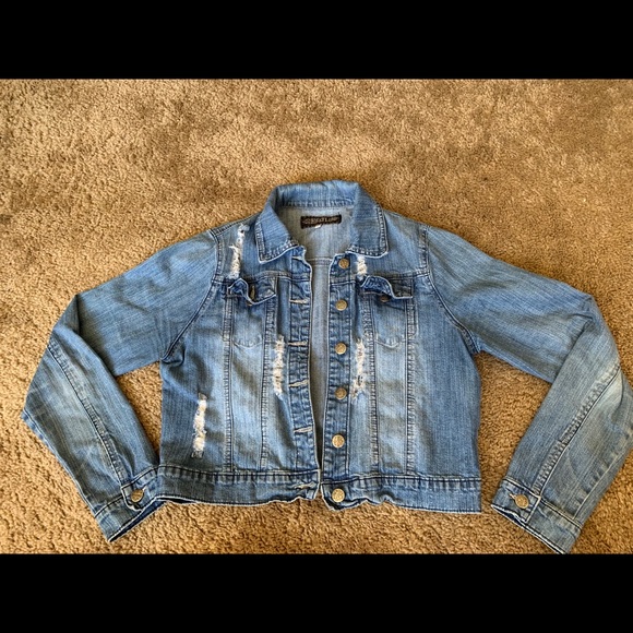 Cropped distressed Jean Jacket - Picture 3 of 4